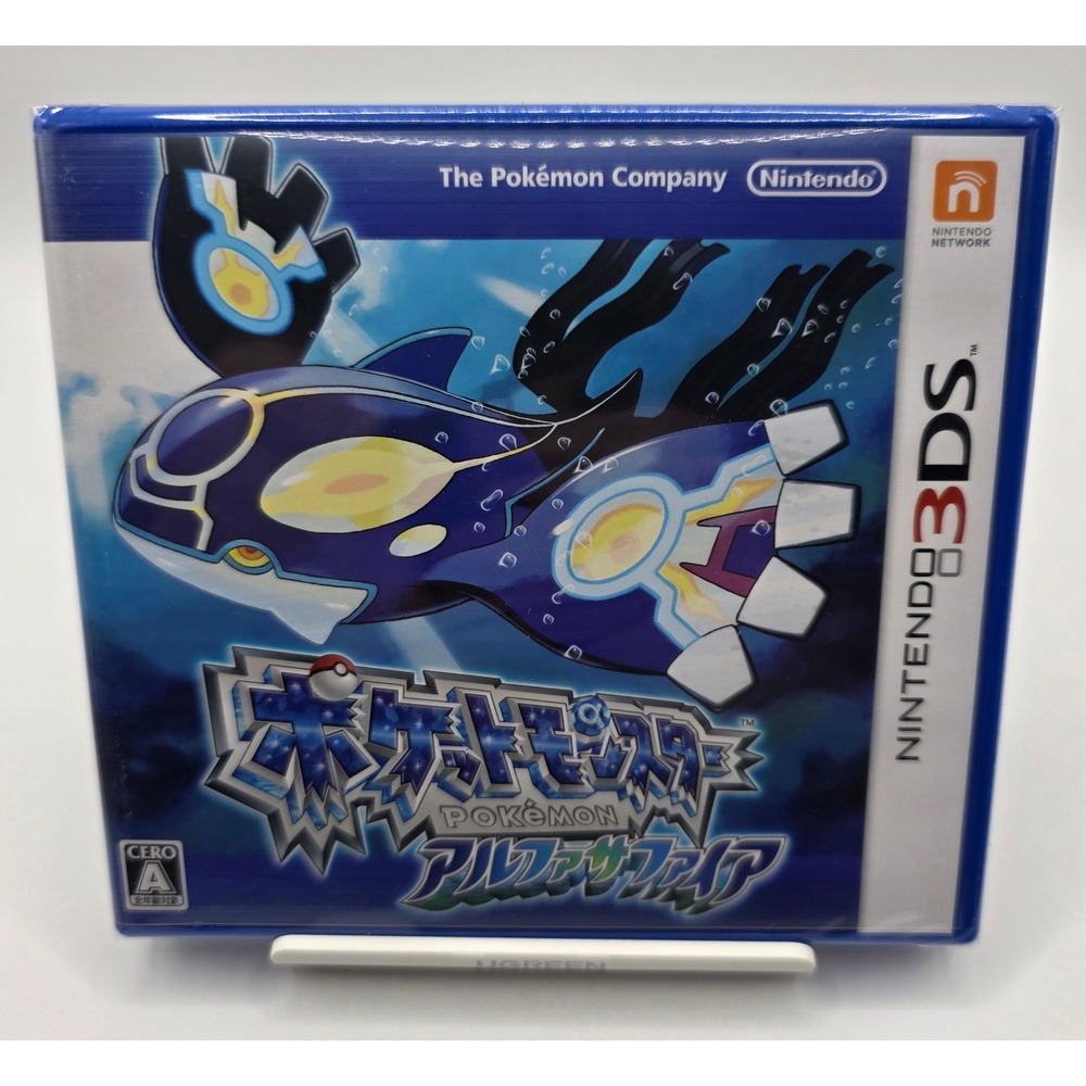 Pokemon Alpha Sapphire Nintendo 3DS Japanese Import NTSC-J Kyogre CTR-P-ECLJ NEW
